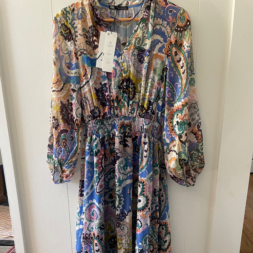 NWT ZARA Paisley Dress